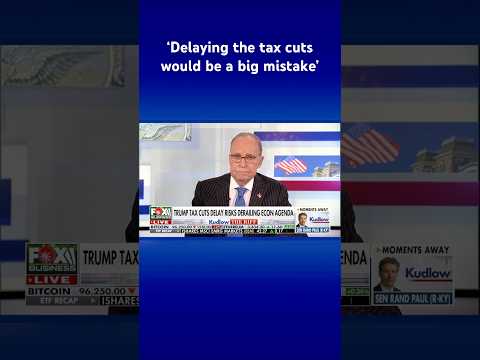 Kudlow issues warning over delaying tax cuts #shorts