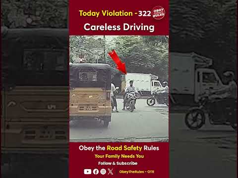 Today Violation 322 - Careless Driving #otr #roadsafety #chennaitrafficpolice