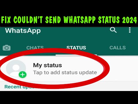 whatsapp status error "couldn't send error" | How To Fix Whatsapp Status Problem Solve