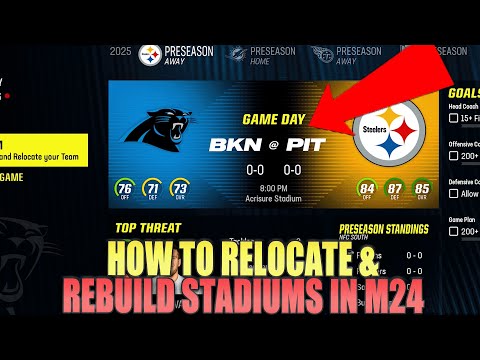 How to RELOCATE and REBUILD Stadiums in Madden 24 Franchise Mode! All Relocation/Team Options!