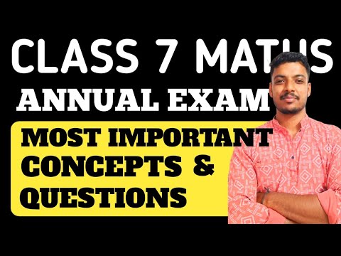 Class 7 maths annual exam questions/ Annual exam maths questions class 7/ Scert class 7 annual exam