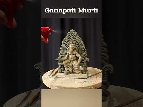 Maharaj Ganapati Bappa murti making with clay