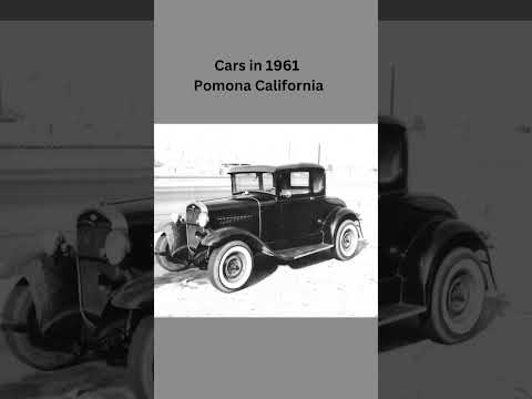 Vintage Cars in Pomona 1961 Original B&W #carshow #VintageCars  #PomonaCalifornia #1960s #history