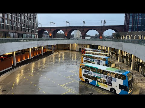 Buses at Stockport Interchange before Bee Network takeover - Tuesday 31st December 2024