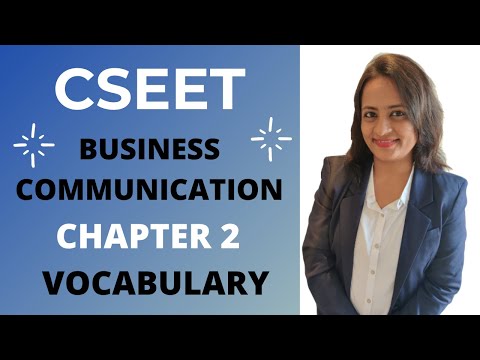 CSEET | BUSINESS COMMUNICATION| IN ENGLISH | CHAPTER-2 ( VOCABULARY ) |