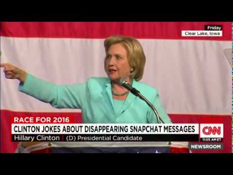 CNN News August 16 2015 Clinton jokes about email scandal