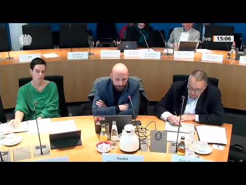 Alexander Sander, FSFE Senior Policy Consultant, at the German Bundestag hearing on “Open Source”