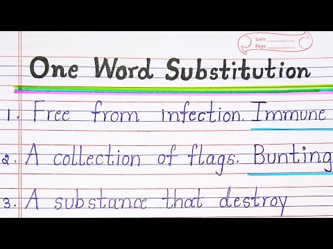 One Word Substitution