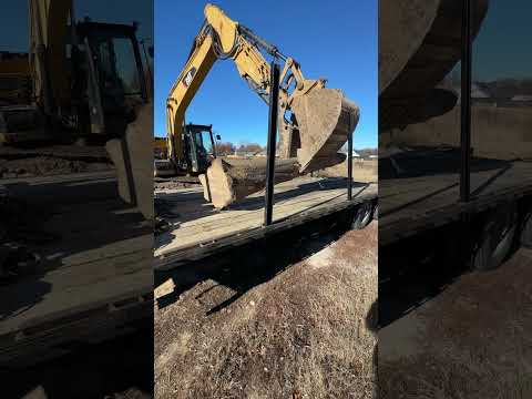 Excavator loading logs #shortsvideo #excavator