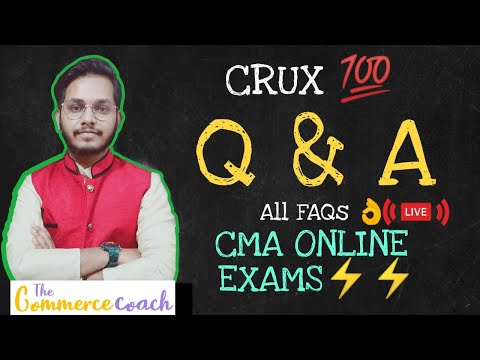 CMA Online Exams DEC 2020 : Crux of Session by ICAI - CMA - The Commerce Coach