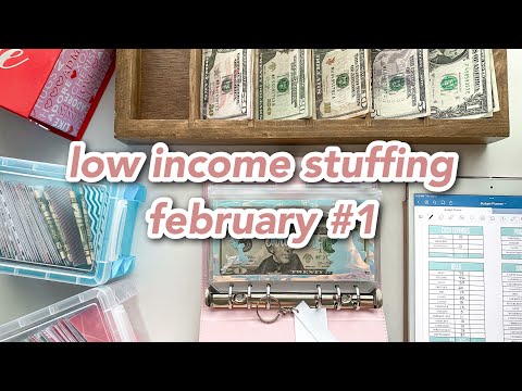 cash envelope stuffing | february #1 | low / variable income budget | sinking funds