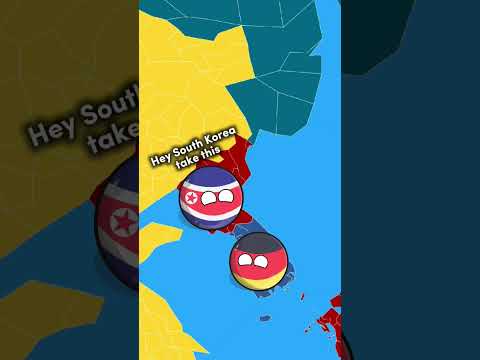 What if Germany and South Korea switched places. #shorts#countryballs#geography#supportme#mappinh