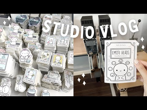 Studio Vlog: New Equipment & Making Sticker Books | Stationery Small Business