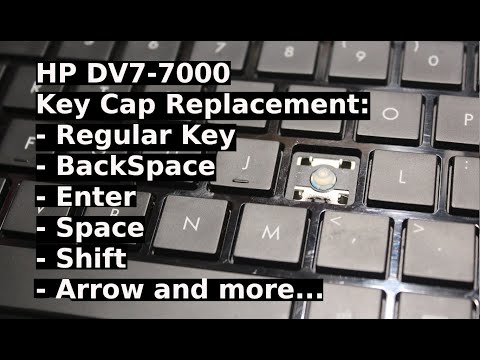 How to Repair KeyCap Key Cap HP DV7 7000 Keyboard Key Replacement Enter Shift Space Del/Delete