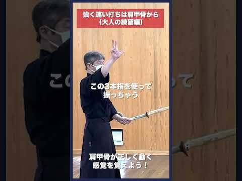 【剣道】速く強い打ちは肩甲骨から！ #kendo #shorts