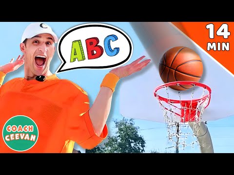 Alphabet Game, Hokey Pokey, Basketball Fun! 🏀👋 Kids Learning and Songs! | Coach Ceevan