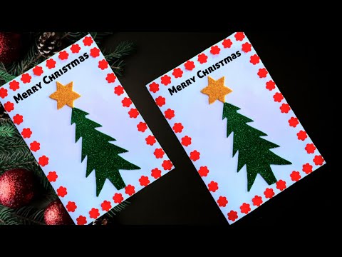 Christmas card making idea 2024, DIY Christmas card, Easy and beautiful christmas card making,