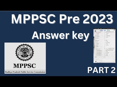 MPPSC Pre 2023 Answer Key Part 2 dec 2023 MPPSC PAPER ANALYSIS  | MPPSC ANSWER