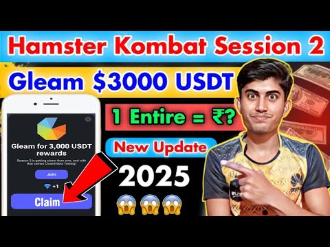 Gleam for 3,000 USDT Rewards Claim Now  Completed 2025 Hamster Kombat Season 2 Airdop update