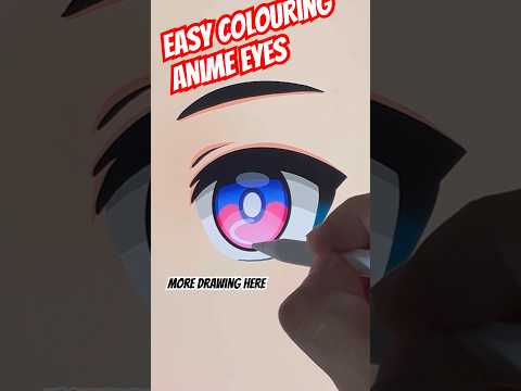 Easy Colouring Anime Eyes #howtodraw #animeart #procreate