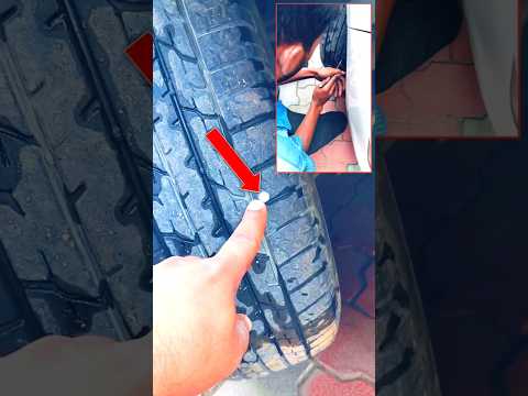 Tubeless Tyre Puncture repair #cartyre #tubelesstyre  #puncturerepair #cartips