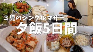 【5日間の夕飯】夕飯づくり/献立/３児のシングルマザー