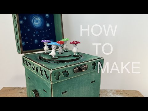 Dancing mushrooms, DIY how to make, with Crealty Falcon2 laser engraver