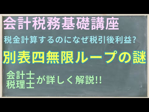 別表四無限ループの謎　P/L税引後利益スタートのからくり