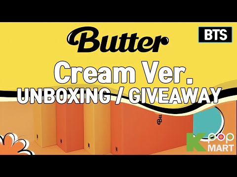 BTS Butter Album Unboxing | Giveaway Cream Version 방탄소년단 Permission to Dance 언박싱 무료나눔 | KPOPMART