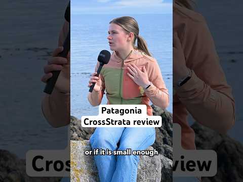 Talking about the chest pocket on the #patagonia R1 #crossstrata hoody! #gearreview #climbing