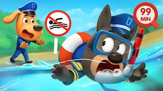 Swimming Safety  | Safety Tips | Police Rescue | Kids Cartoon | Sheriff Labrador