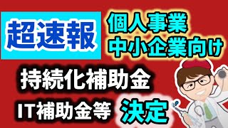 超速報・個人事業・中小企業向け持続化補助金・IT補助金・ものづくり補助金・事業承継・Ｍ＆Ａ補助金・大規模成長投資補助金【中小企業診断士YouTuber マキノヤ先生】第1992回