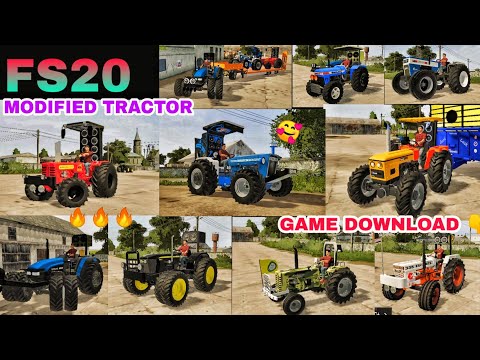 Fs20🔥 new mod || fs20💥 apk indian ⚠️ tractor😎 mod download link || fs20 new map || modified tractor