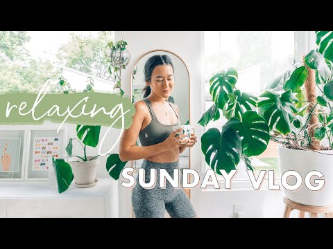 Relaxing Sunday Vlog 🍵  / tidying up + rearranging my home office