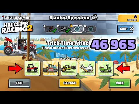 Hill Climb Racing 2 - 46965 points in SLANTED SPEEDRUN Team Event GamePlay