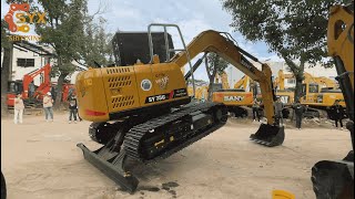 Extreme move demostration of China made excavator SANY SY75