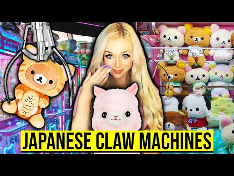 $50 JAPAN CRANE GAME CHALLENGE AT ROUND 1!! (*WINNING ARCADE CLAW MACHINES*)