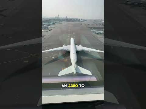 Standing on a glass floor above some of the largest planes in the world #hongkongairport