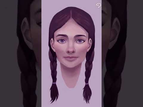 Purple Portrait | Portrait Speedpaint #shorts #art