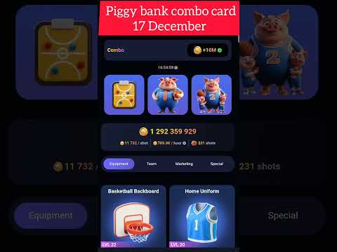 PIGGY BANK 17 DECEMBER COMBO CARD