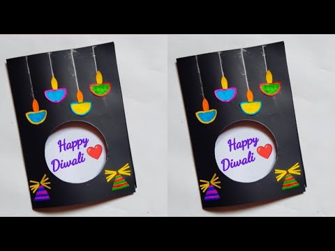 Easy Diwali 🪔 Card Idea at Home/handmade greeting card for diwali/ card design/special diwali card