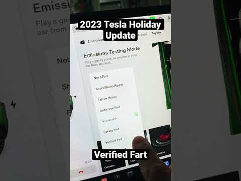 2022 Tesla Holiday Update includes a new fart sound with Twitter verified logo