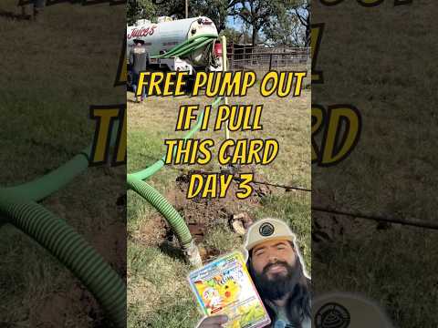 Free Septic Tank Pump Out If I Pull This Card: Day 3 #shorts