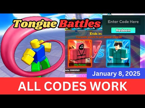 *ALL Codes Work* Tongue Battles ROBLOX, January 8, 2025