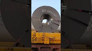 First Look of Steel Coil produced by Bhusan TATA Steel Factory for goods train loading