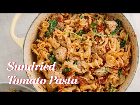 Sundried Tomato Pasta with Sausage | Easy pasta recipe