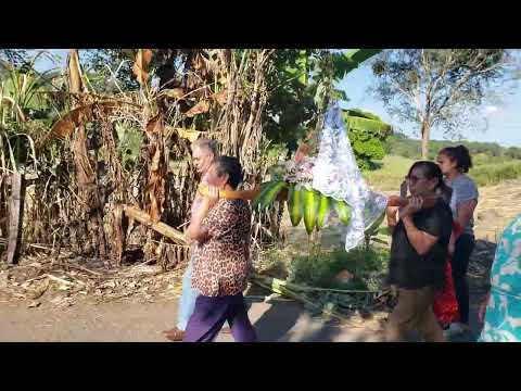 Procesión de La Virgen de La Purísima Concepción en El Cafetal municipio de Naolinco Veracruz