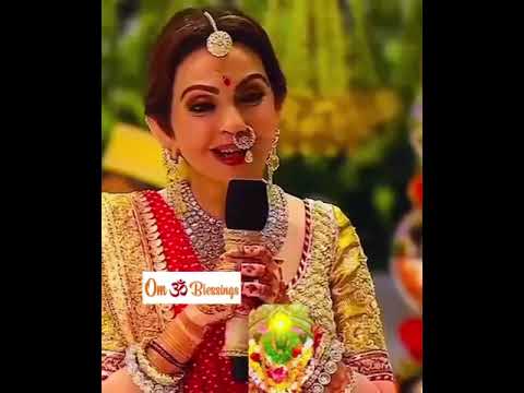 Wonderful & blessing wordings from Nita Ambani🕉️🌹🙏🔱#nitaambani #god #ambaniwedding #anant Radhika