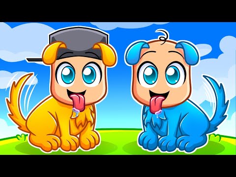 Becoming BABY PUPPYS in Roblox!