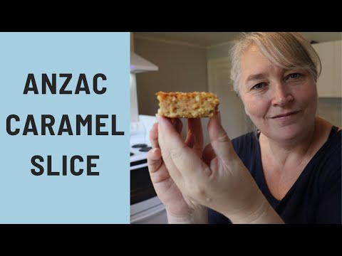 Anzac Caramel Slice